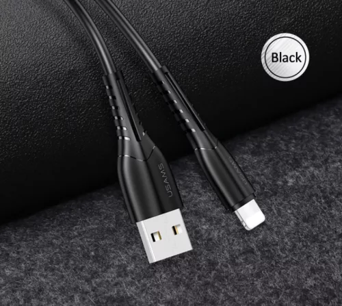 USAMS SJ364USB01 100cm-es lightning töltő kábel flexibilis fejjel 1380758