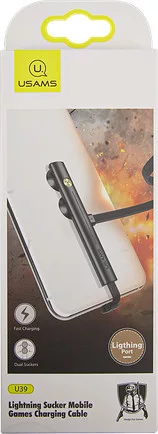 USAMS SJ379USB01 120cm-es Lightning töltőkábel gamer csatlakozóval, 1324408