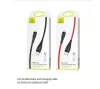 USAMS SJ391USB02 100cm-es  textil borítású Lightning töltő kábel piros 1328347