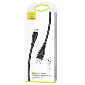 USAMS SJ398USB01 3M USB-C Adat és töltő kábel, 1323997