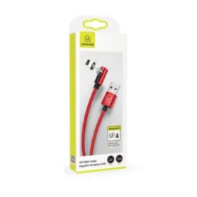  Usams SJ444USB02 Jobb Oldalas Mágneses Lightning Töltőkábel 100 cm piros, 1337685