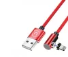 Usams SJ444USB02 Jobb Oldalas Mágneses Lightning Töltőkábel 100 cm piros, 1337685