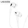 USAMS SJ453HS01 Sztereó Headset Lightning csatlakozóval Fehér