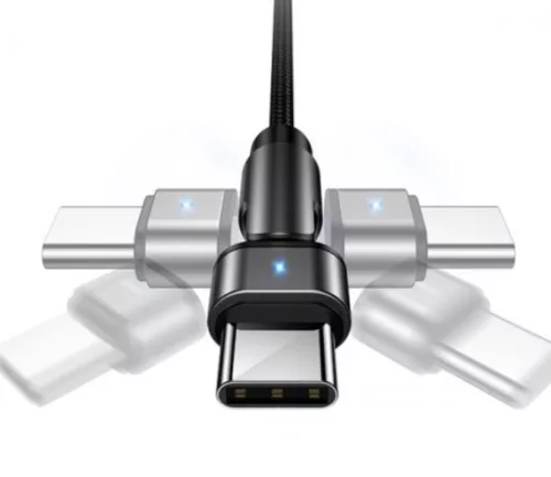 Usams SJ477USB01  Type-C töltőkábel, 180 fokban forgatható fejjel 1m 1349799