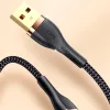 USAMS SJ488  120cm-es textil bevonatú usb-c kábel aranyozott csatlakozóval 3A , 1376011