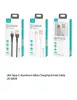 USAMS SJ488  120cm-es textil bevonatú usb-c kábel aranyozott csatlakozóval 3A , 1376011
