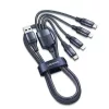 USAMS SJ516USB01 4 az 1 ben 120cm-es textil borítású töltőkábel 3A , 1375898