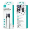 USAMS SJ524USB01 120cm -es textil borítású Type-c -Type-c gyorstöltő kábel 100W , 1375899