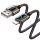 USAMS SJ543USB01 120cm-es szövet borítású lightning adat és töltőkábel LCD kijelzővel 2,4A 1380753