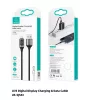 USAMS SJ543USB01 120cm-es szövet borítású lightning adat és töltőkábel LCD kijelzővel 2,4A 1380753