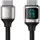 USAMS SJ546USB01 120cm-es textil borítású Type- to Type-c PD gyorstöltő kábel LCD kijelzővel 100W, 5A 1380752