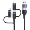 Usams SJ547USB01 5 az 1 ben töltőkábel usb-c, lightning és micro usb ouput, usb és usb-c input, PD, 60W 1435030