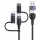 Usams SJ547USB01 5 az 1 ben töltőkábel usb-c, lightning és micro usb ouput, usb és usb-c input, PD, 60W 1435030