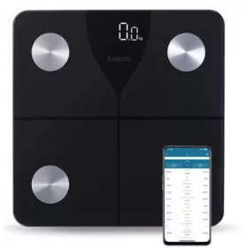   Salente SlimFit, személyi diagnosztikai fitnesz mérleg, Bluetooth, fekete