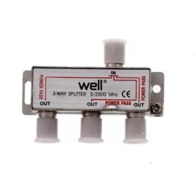   Well SPLT-FC/3-ST-WL Antenna F-elosztó 1 be 3 kimenet 5 - 2450 MHz