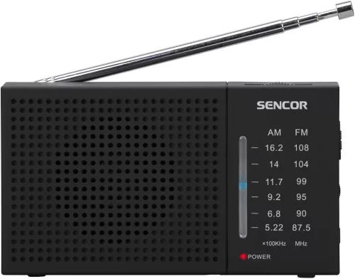 SENCOR SRD 1800 FM/AM Zsebrádió fekete