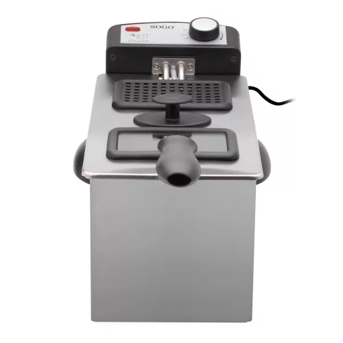 Sogo SS-10425 elektromos olajsütő, ízletes sült ételek készítéséhez, kivehető tartállyal, 3 literes, 2000W
