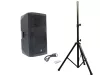 Thunder EXA-15BT 400/800W (15") aktív hangfal állvánnyal (MP3 + TWS Bluetooth + FM)