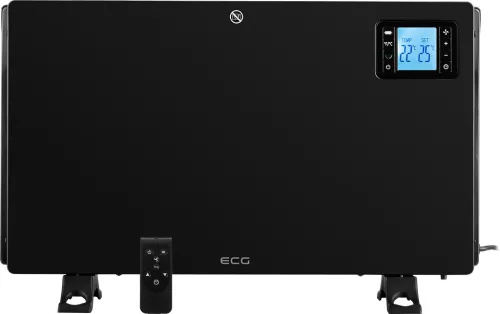 ECG TK-2080 DR Black Szabadon álló meleg levegős konvektor