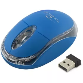   TITANUM VEZETÉK NÉLKÜLI 2.4GHZ OPTIKAI EGÉR 3D USB CONDOR KÉK TM120B