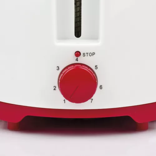Girmi TP10 kenyérpirító piros színben, 750W, 6 sütési fokozattal