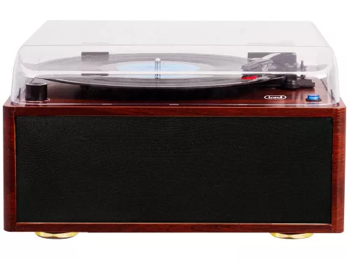 Trevi TT 1030 BT Retro stílusú prémium lemezjátszó, elegáns fa házban, hangszórókkal, Bluetooth ki és bemenettel