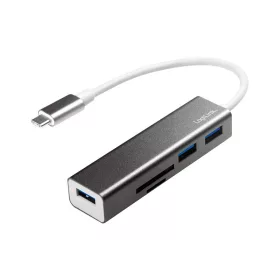   Logilink USB 3.2 Gen 1x1 USB-C 3 portos hub, kártyaolvasóval (UA0305)