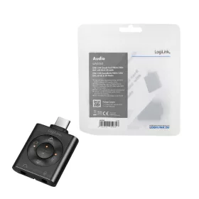   Logilink USB 3.2 audioadapter EQ-val, USB-C/M - 2x3,5 mm/F, 7.1 csatornás (UA0365)