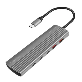   Logilink Ultravékony USB 3.2 Gen2 hub, 2x USB-A, 8x USB-C, PD, 100 W, asztroszürke (UA0415)