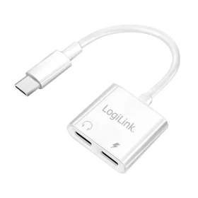   Logilink USB-C adapter PD töltőporttal, 2x USB-C, max. 60 W, fehér (UA0433)