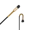 HOCO UPA02 3.5 - 3.5 mm jack aranyozott kábel (90 fokban elfordított csatlakozó véggel), 1m, AUX, fekete