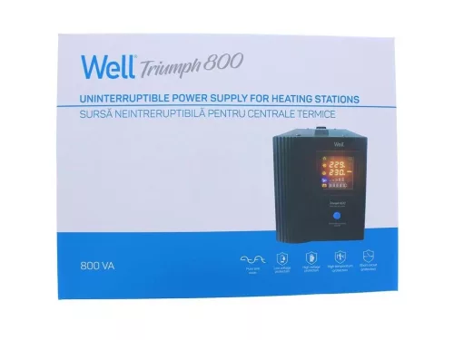WELL UPS-HEATST-TRIUMPH800VA-WL Keringetőszivattyúkhoz 230V 800VA/500W