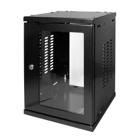   Logilink Hálózati szekrény / fali állvány 10", 8U, összeszerelve, fekete (W09Z33B)