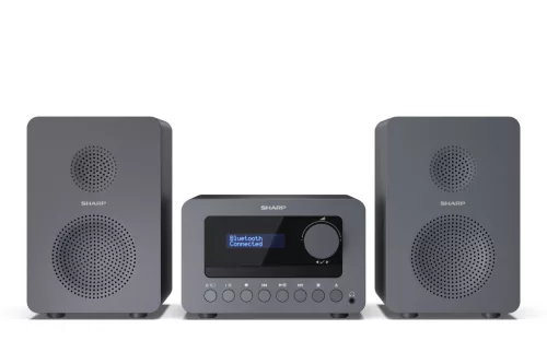 SHARP XL-B514(GY) Tokyo FM bluetooth mikrohifi rendszer szürke fa hangszórókkal