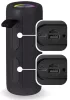 Trevi XSC 8A88 B TWS Bluetooth 5.3 dupla hordozható hangszóró IPX5, Disco LED, fekete szín