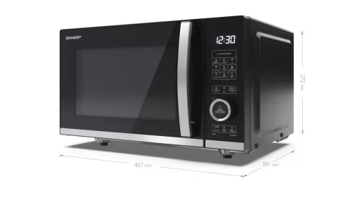 SHARP YC-QG204AEB 20L, forgótányér nélküli, síkágyas, grilles mikrohullámú sütő
