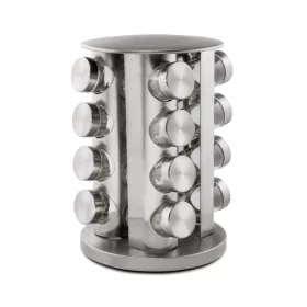   Zokura Z-1009 16 darabos fűszertartó készlet állvánnyal, inox