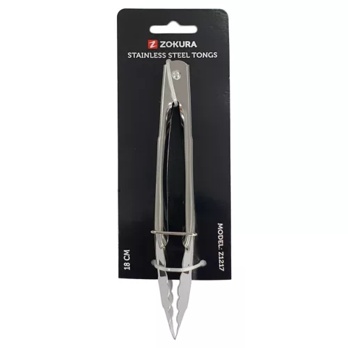 Zokura - 18 cm - es rozsdamentes acél grillfogó Z-1217